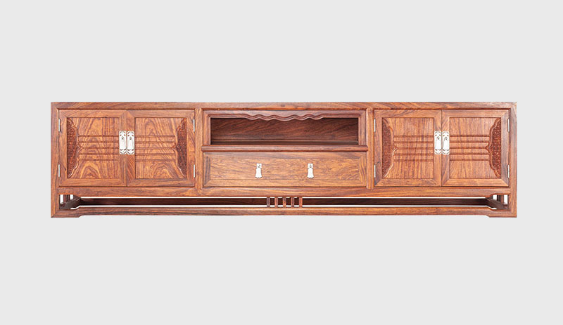 开州刺猬紫檀电视柜低柜现代中式全实木电视柜客厅高低柜