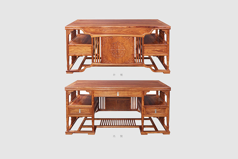 开州中式家居装饰书房桌椅组合家具效果图